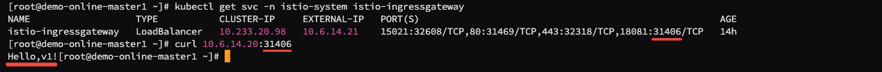 通过istio-ingressgateway访问应用